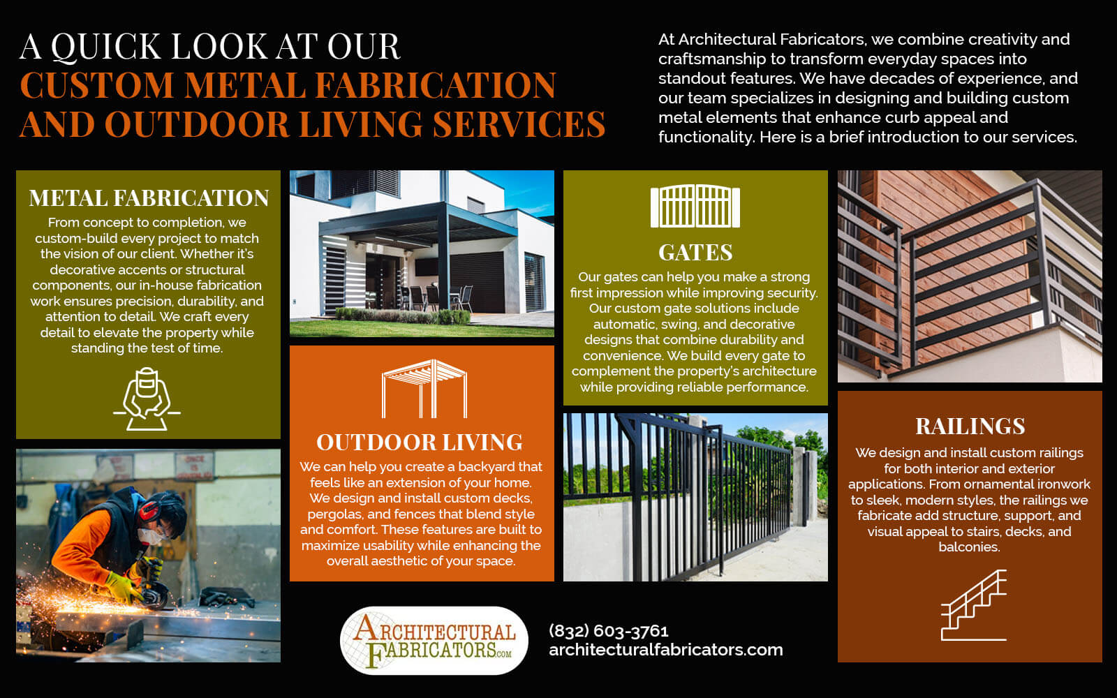 A Quick Look at Our Custom Metal Fabrication and Outdoor Living Services
